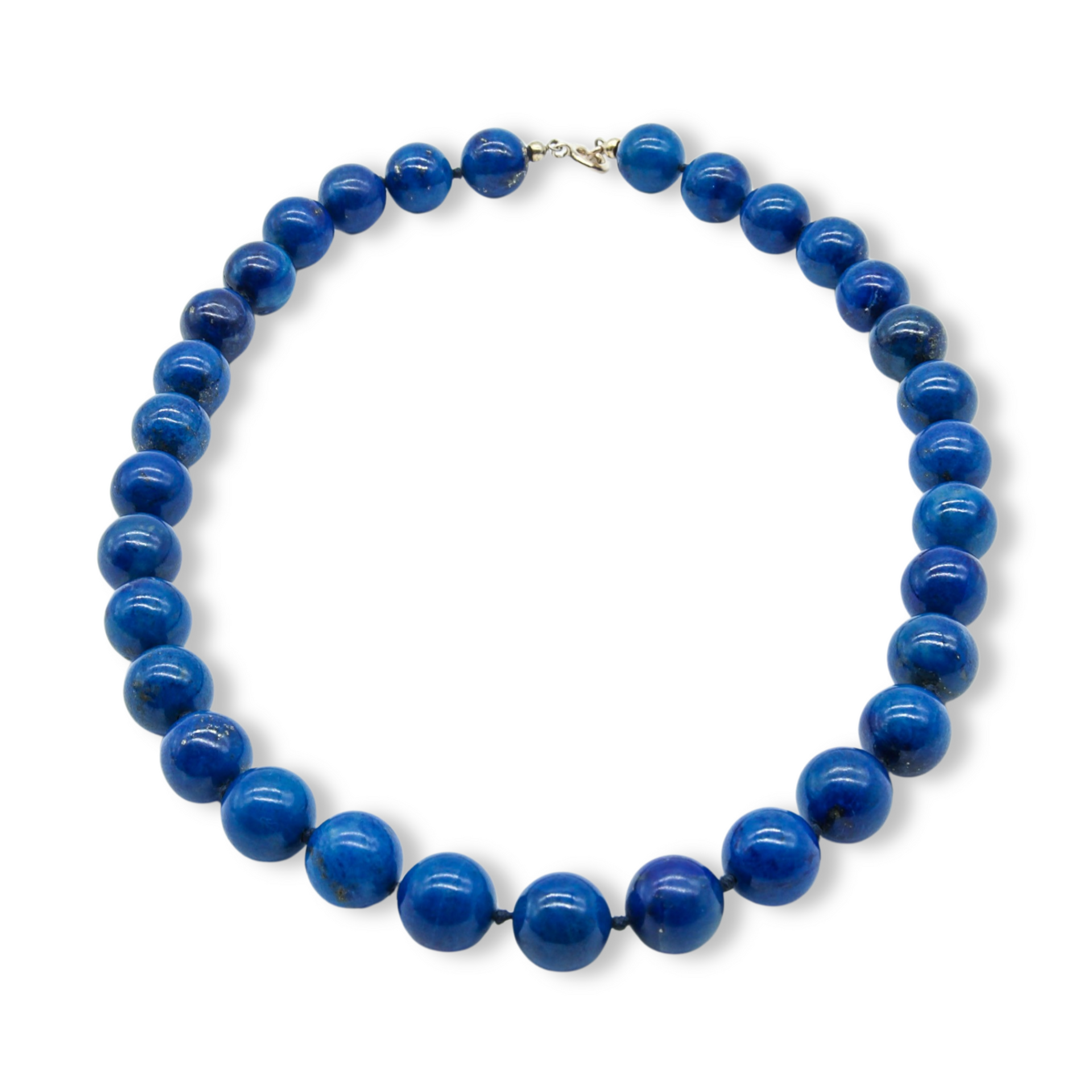 Lapis Lazuli Bead Necklace with 9ct Gold Clasp – Paisley's Antique