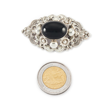 Mid-Century Sterling Silver Candida Brooch