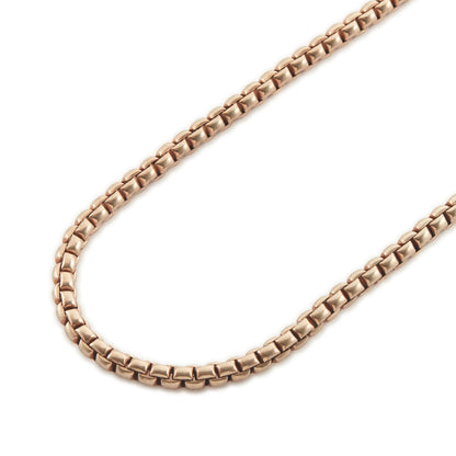 Classic vintage popcorn link rose gold on sterling silver chain with a sterling silver lobster clasp.