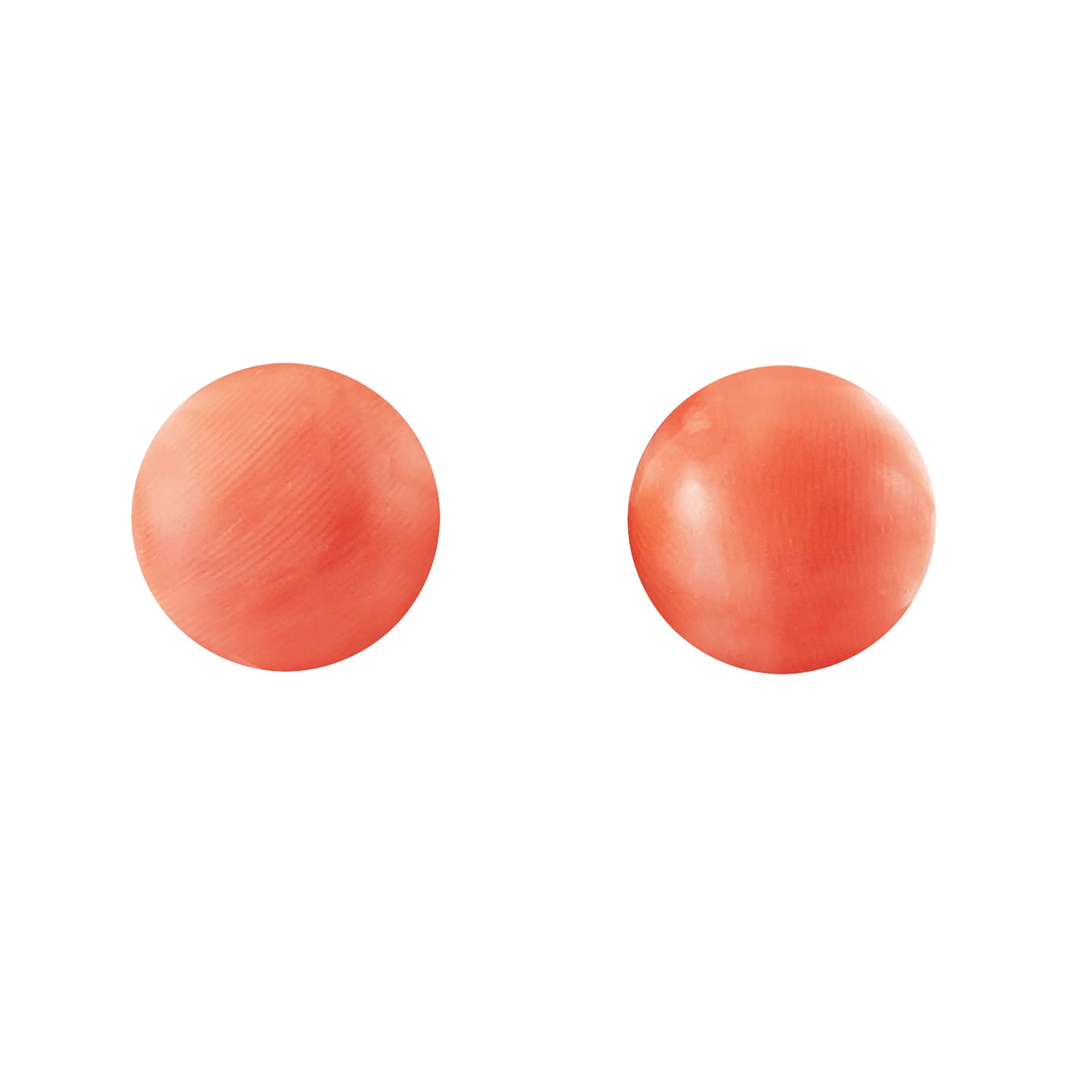 Lovely silver gilt round natural coral clip on earrings.