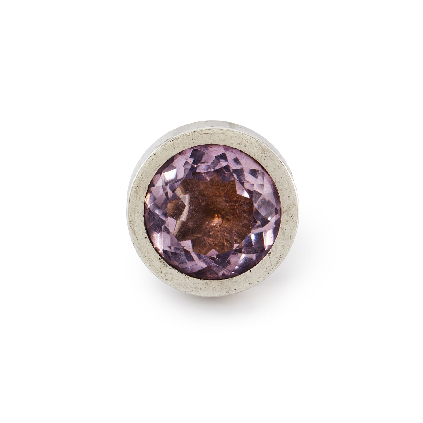 Sought-after sterling silver ring, set with a beautifully faceted star design light purple amethyst. Designer: Kupittaan Kulta. Norway.