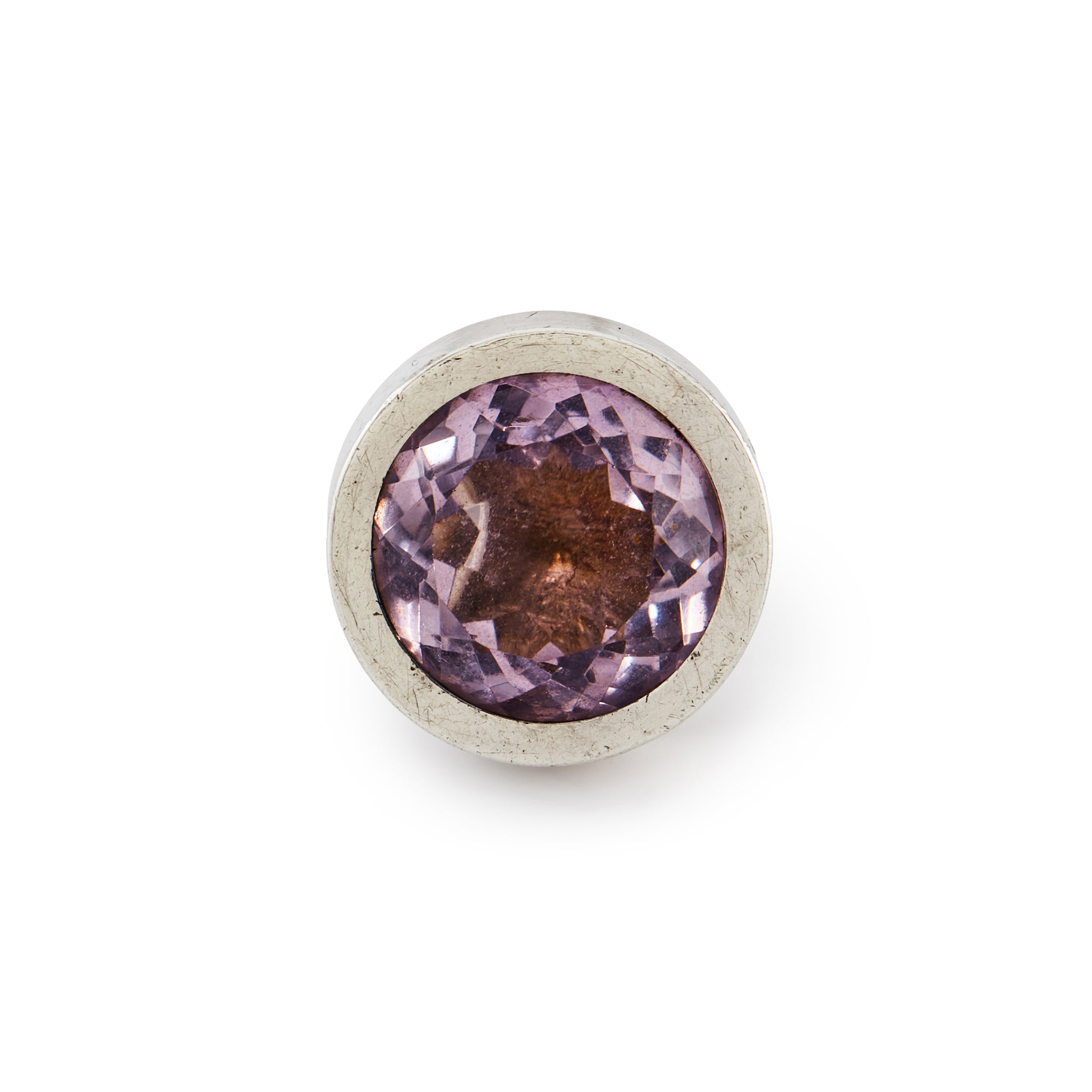 Sought-after sterling silver ring, set with a beautifully faceted star design light purple amethyst. Designer: Kupittaan Kulta. Norway.