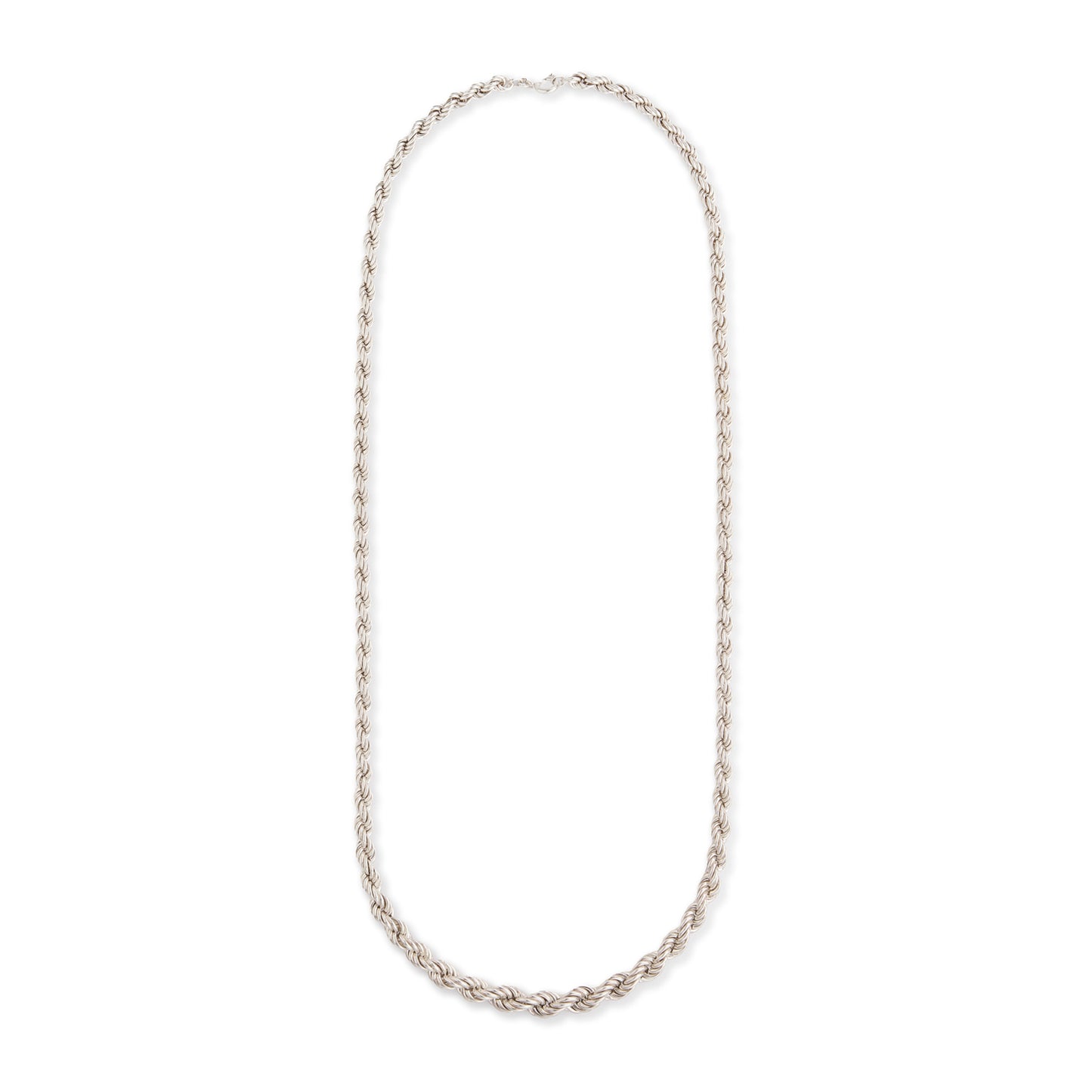 Classic sterling silver rope chain hand made by South African designer Maia Holm. The chain is extremely chunky and has a good length.