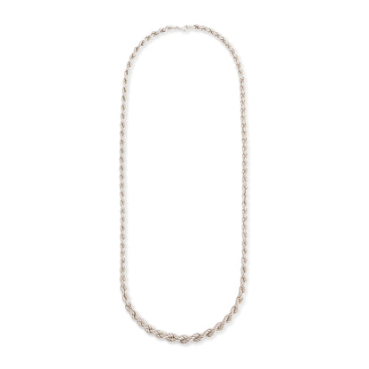 Classic sterling silver rope chain hand made by South African designer Maia Holm. The chain is extremely chunky and has a good length.