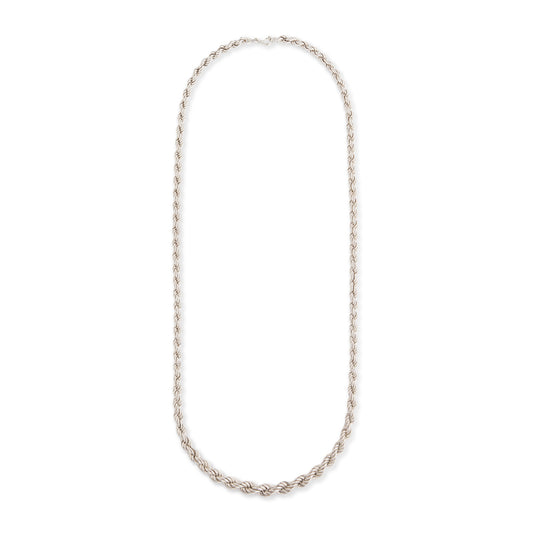 Classic sterling silver rope chain hand made by South African designer Maia Holm. The chain is extremely chunky and has a good length.