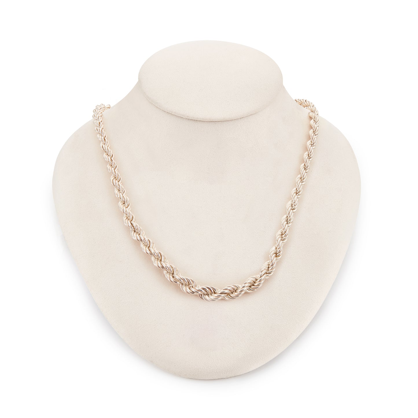 Classic sterling silver rope chain hand made by South African designer Maia Holm. The chain is extremely chunky and has a good length.