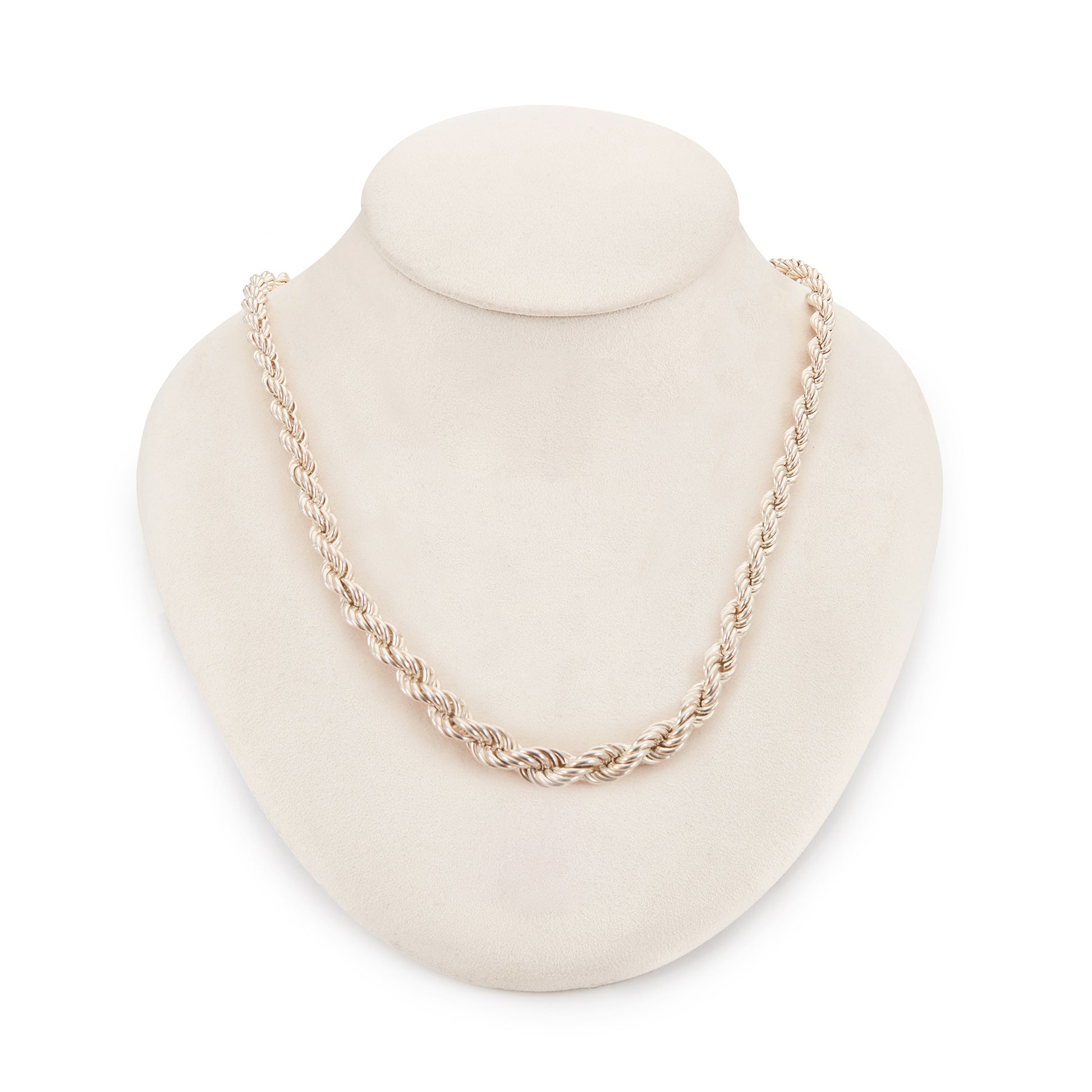 Classic sterling silver rope chain hand made by South African designer Maia Holm. The chain is extremely chunky and has a good length.