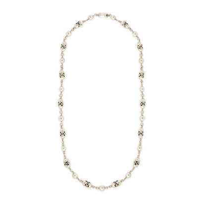 Stylish sterling silver Mexican bobble bead necklace.