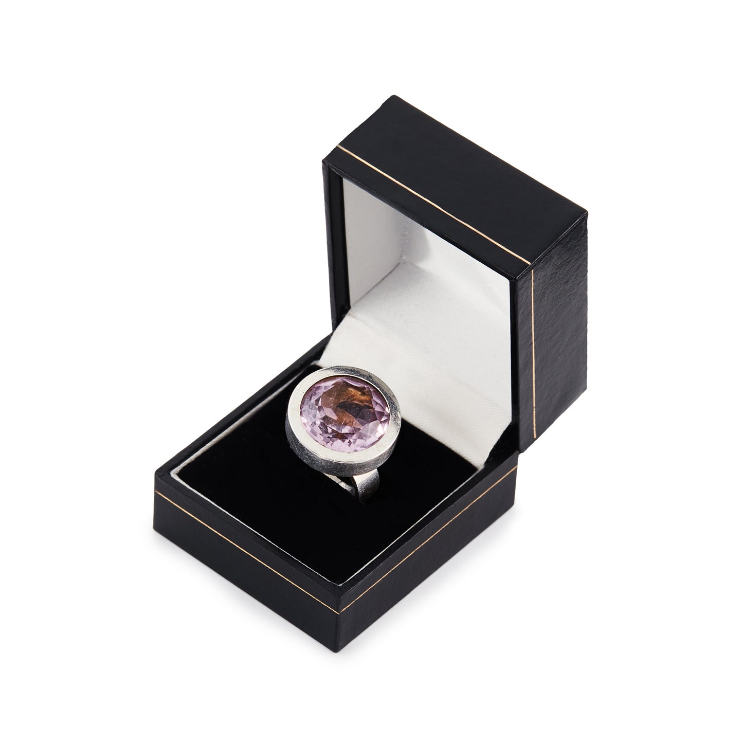 Sought-after sterling silver ring, set with a beautifully faceted star design light purple amethyst. Designer: Kupittaan Kulta. Norway.