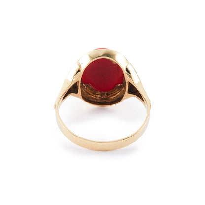 Victorian 14ct Gold Coral Ring