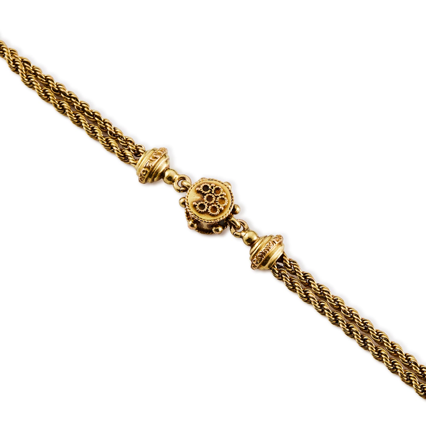 Victorian 15ct Gold Albertina Bracelet