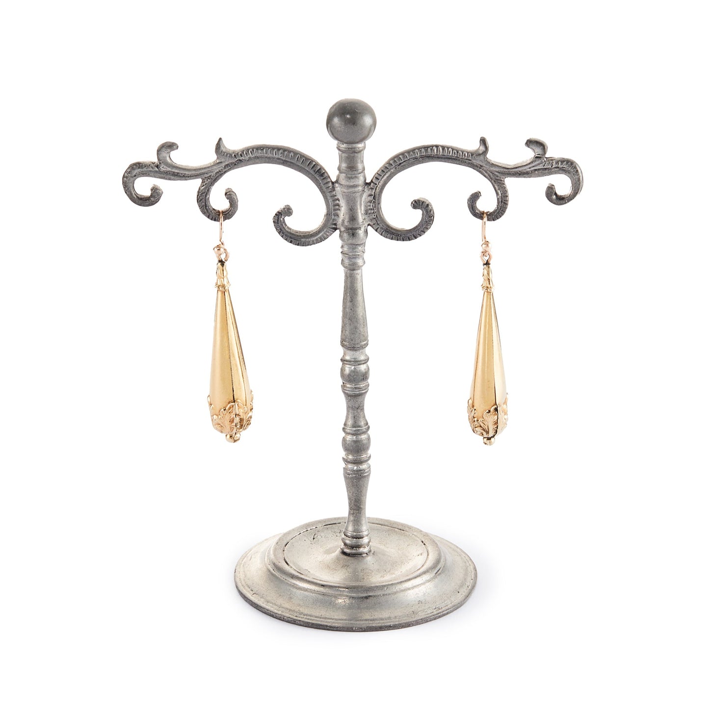 Gorgeous Victorian 15ct yellow gold plated dangling drop earrings. Makes an impressive show. The earrings are hollow which makes them light and therefore easy to wear.