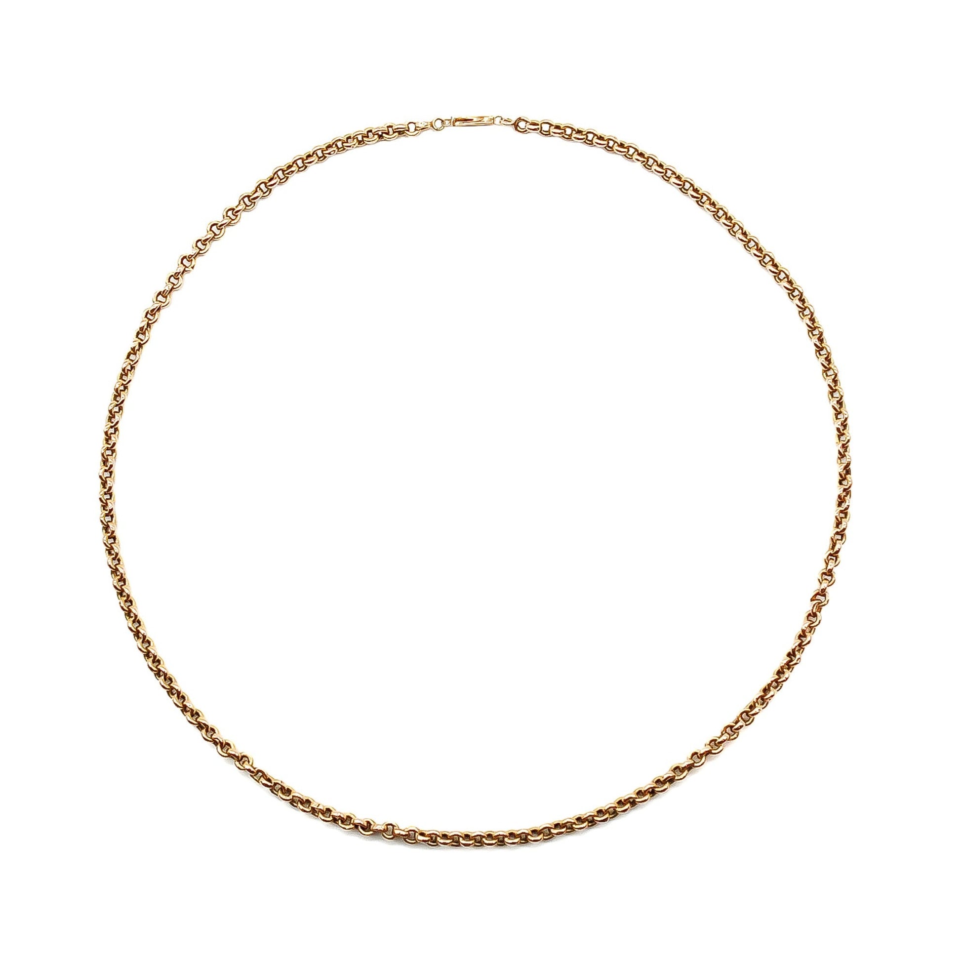 Classic Victorian 18ct rose gold belcher link chain.