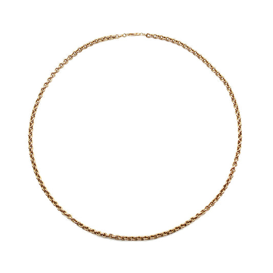 Classic Victorian 18ct rose gold belcher link chain.