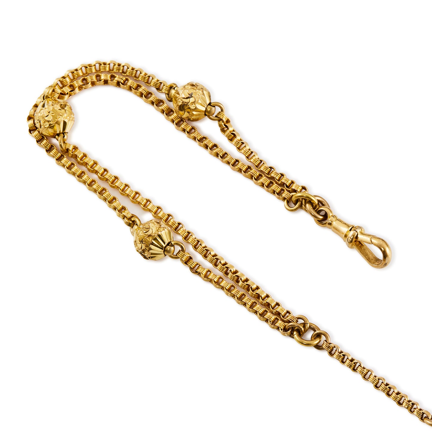 Victorian 9ct Gold Cased Albertina Bracelet