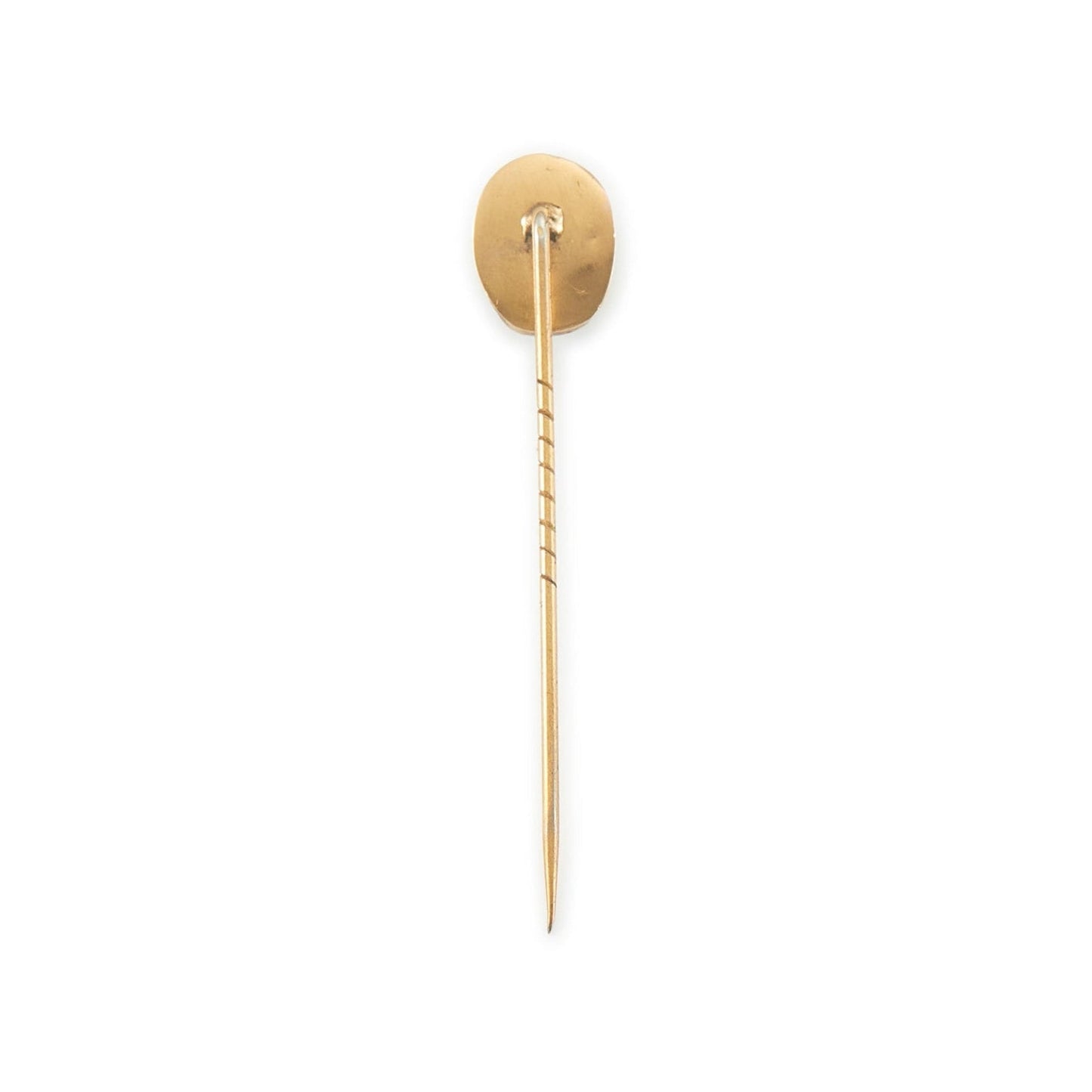 Quaint Victorian 9ct gold stick pin with a real scarab beetle in a claw setting.