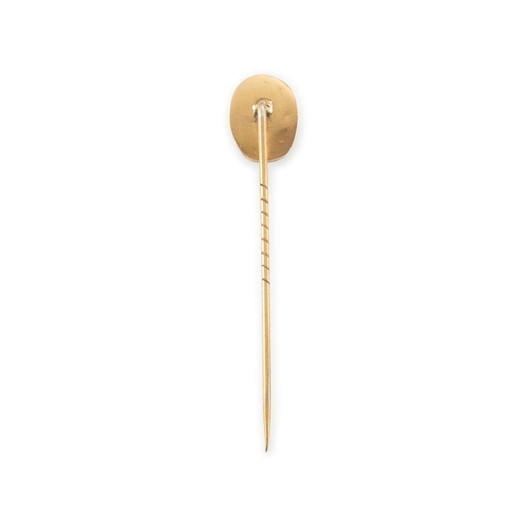 Quaint Victorian 9ct gold stick pin with a real scarab beetle in a claw setting.