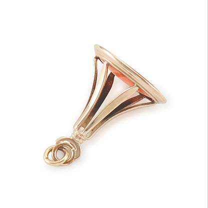 Classic Victorian 9ct rose gold fob seal set with a carnelian intaglio.