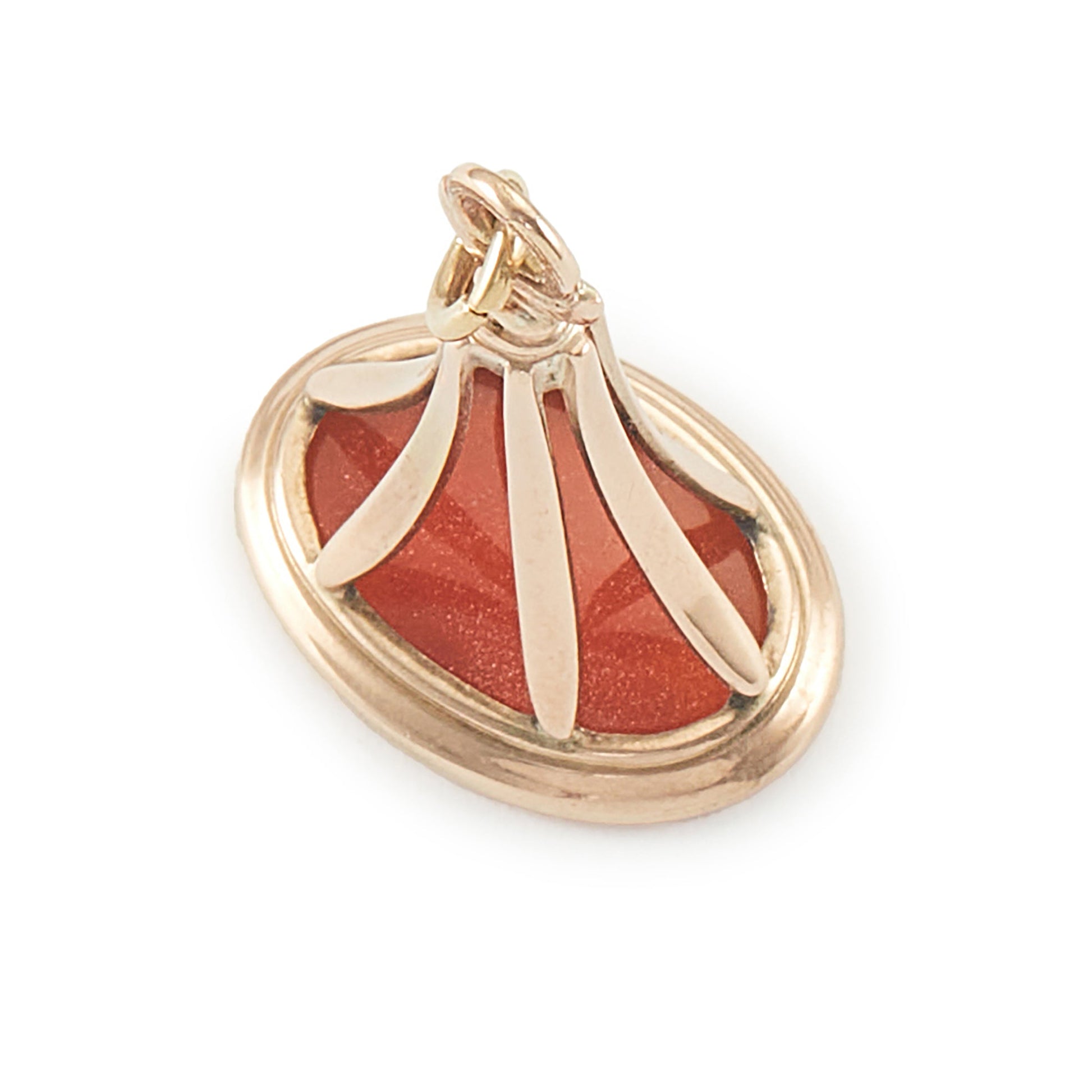 Classic Victorian 9ct rose gold fob seal set with a carnelian intaglio.