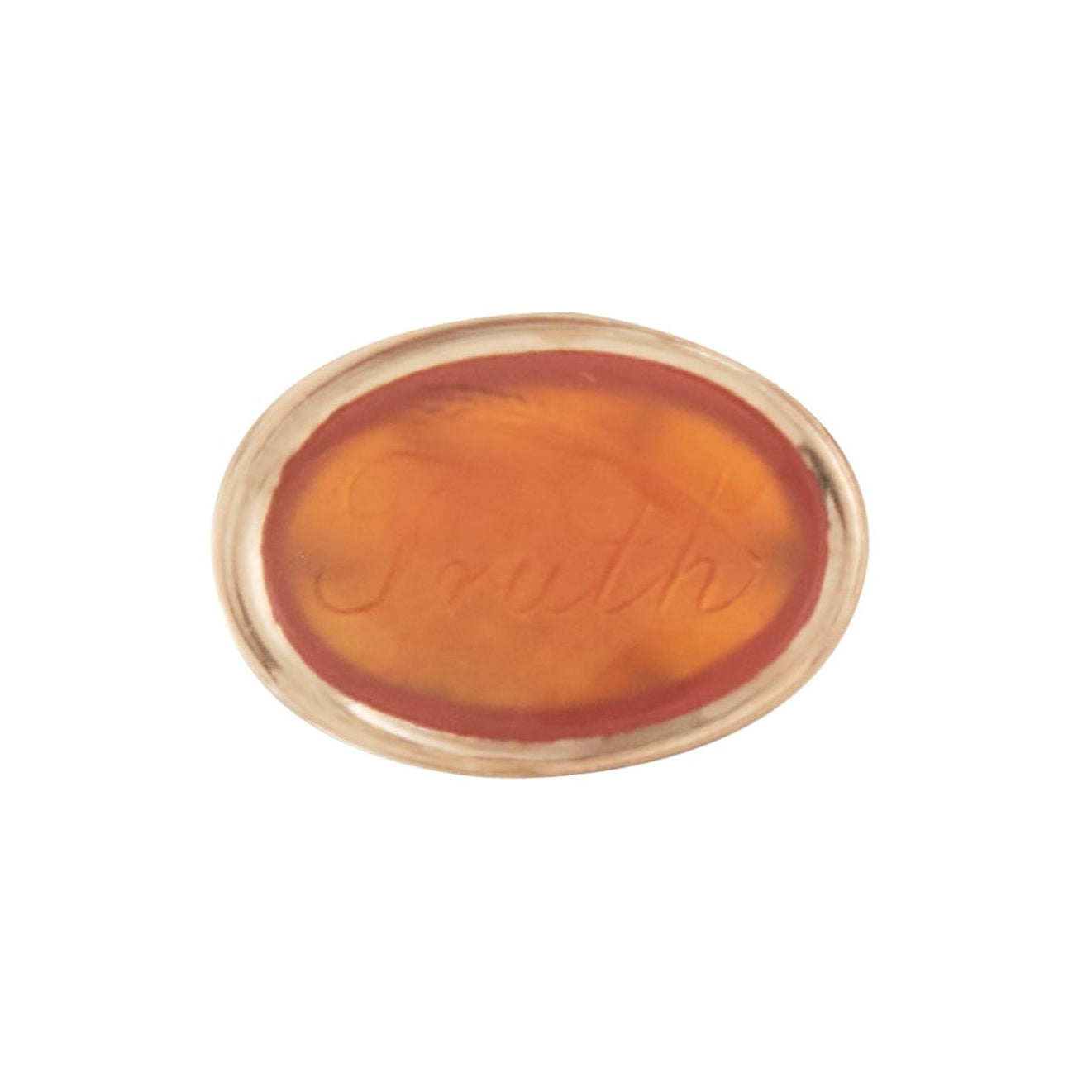 Classic Victorian 9ct rose gold fob seal set with a carnelian intaglio.