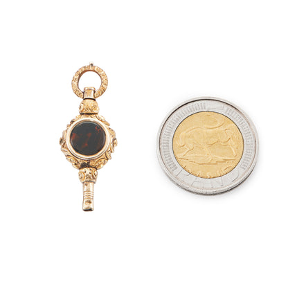 Victorian Gold-Plated Watch Key