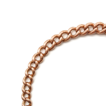 Classic Victorian 9ct rose gold graduated curb link bracelet.