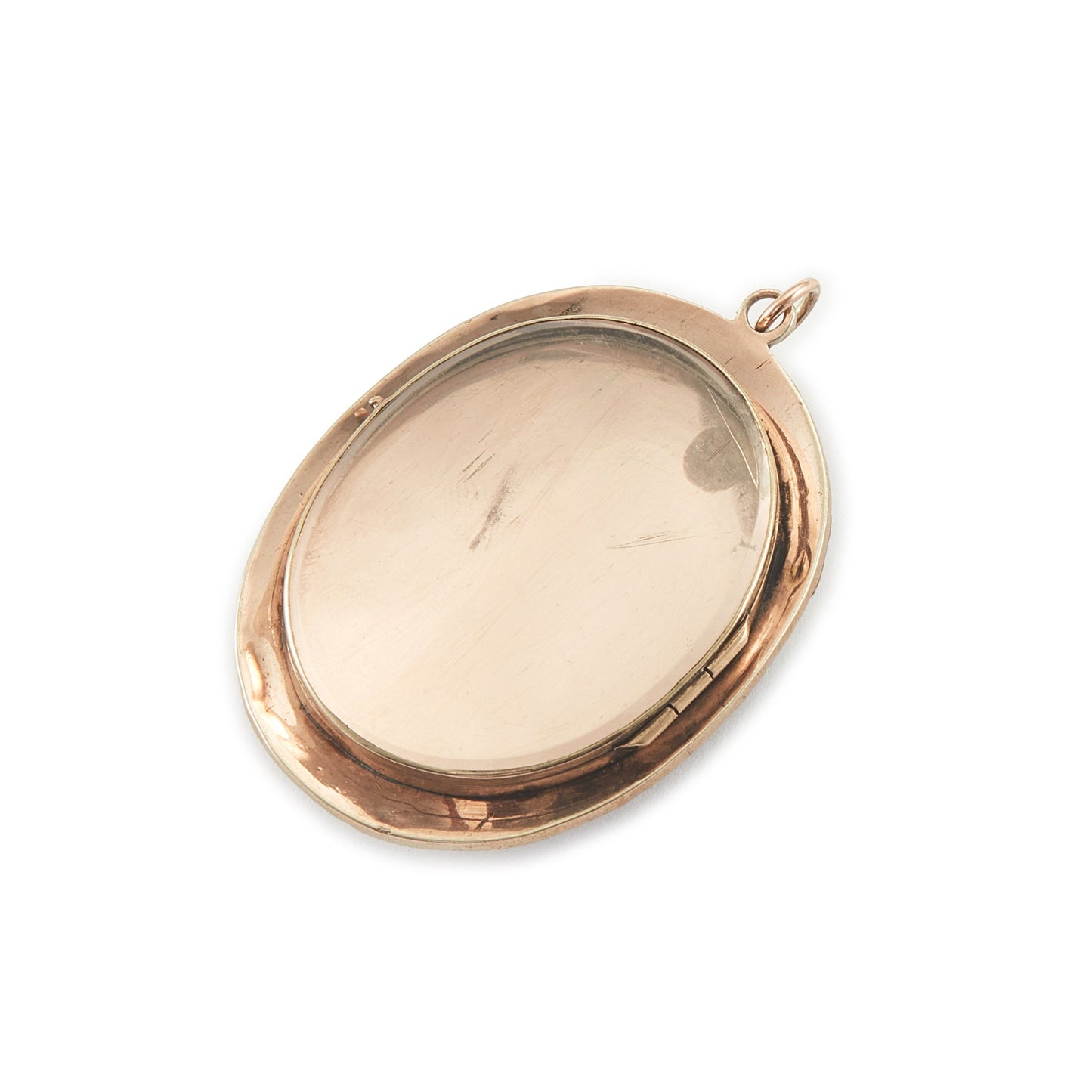 Victorian Rose Rolled Gold Garnet Locket