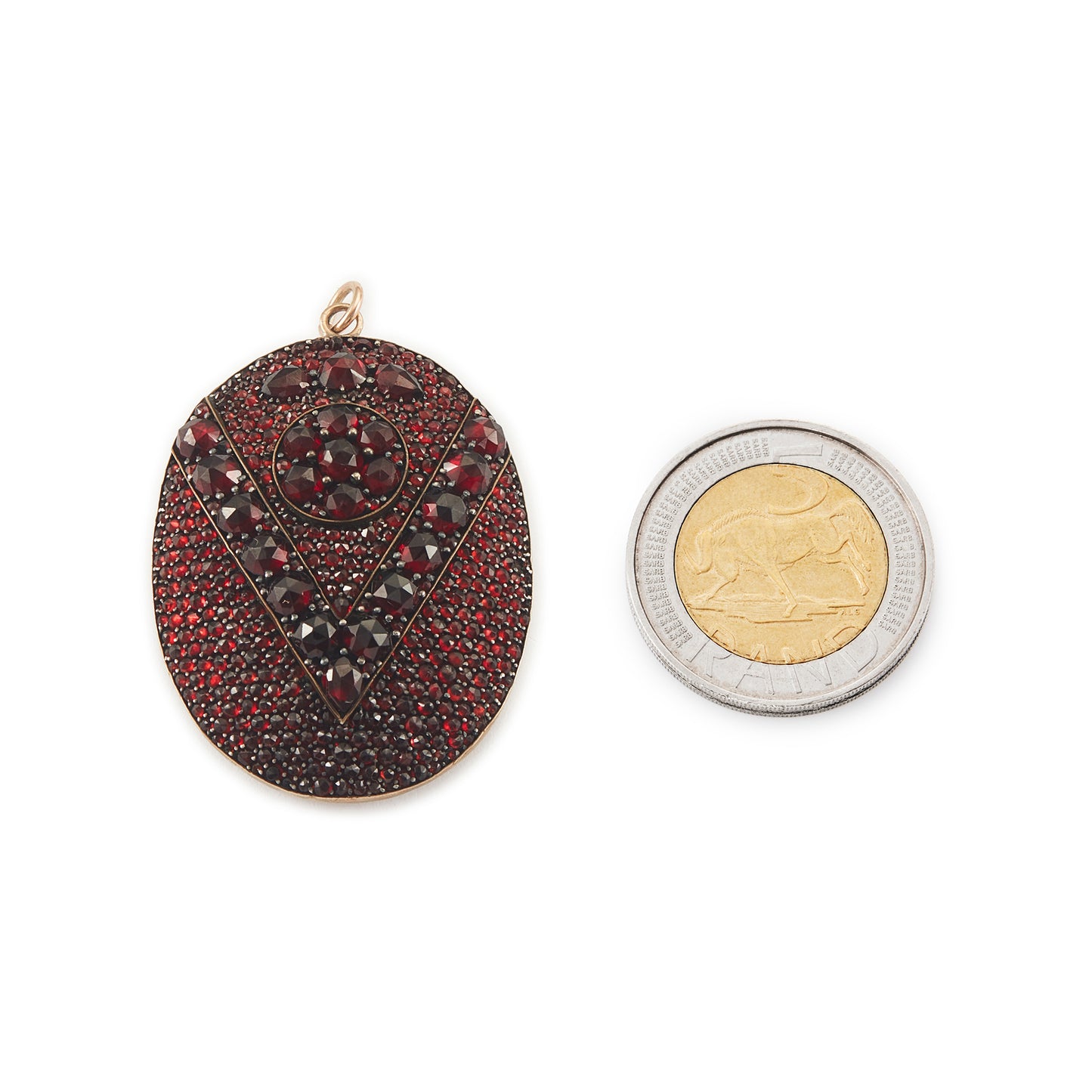 Victorian Rose Rolled Gold Garnet Locket