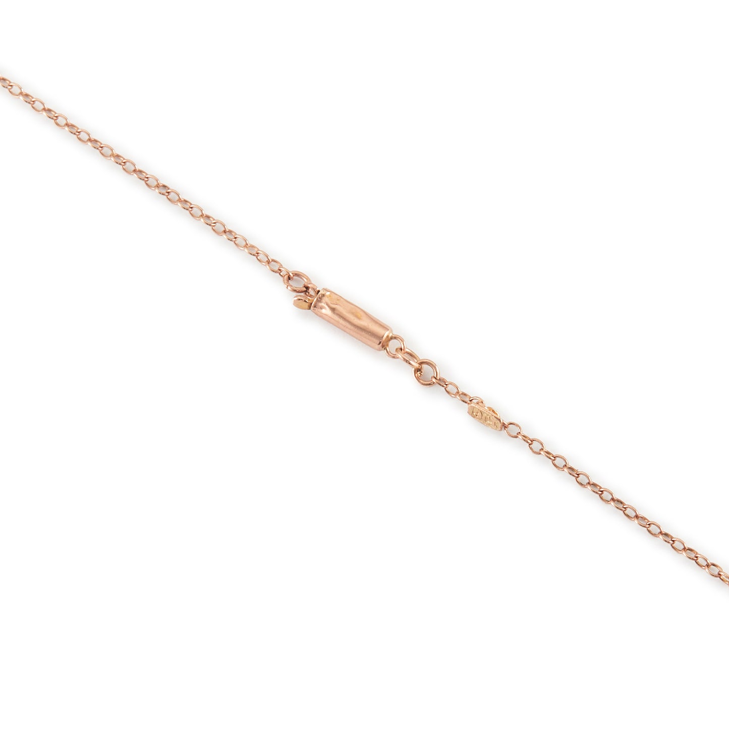 Lovely Victorian coral cross pendant, with a centre seed pearl in a 15ct rose gold setting, hanging from a Victorian 9ct rose gold chain.