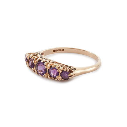 Vintage 9ct Gold Amethyst Ring
