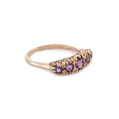 Vintage 9ct Gold Amethyst Ring