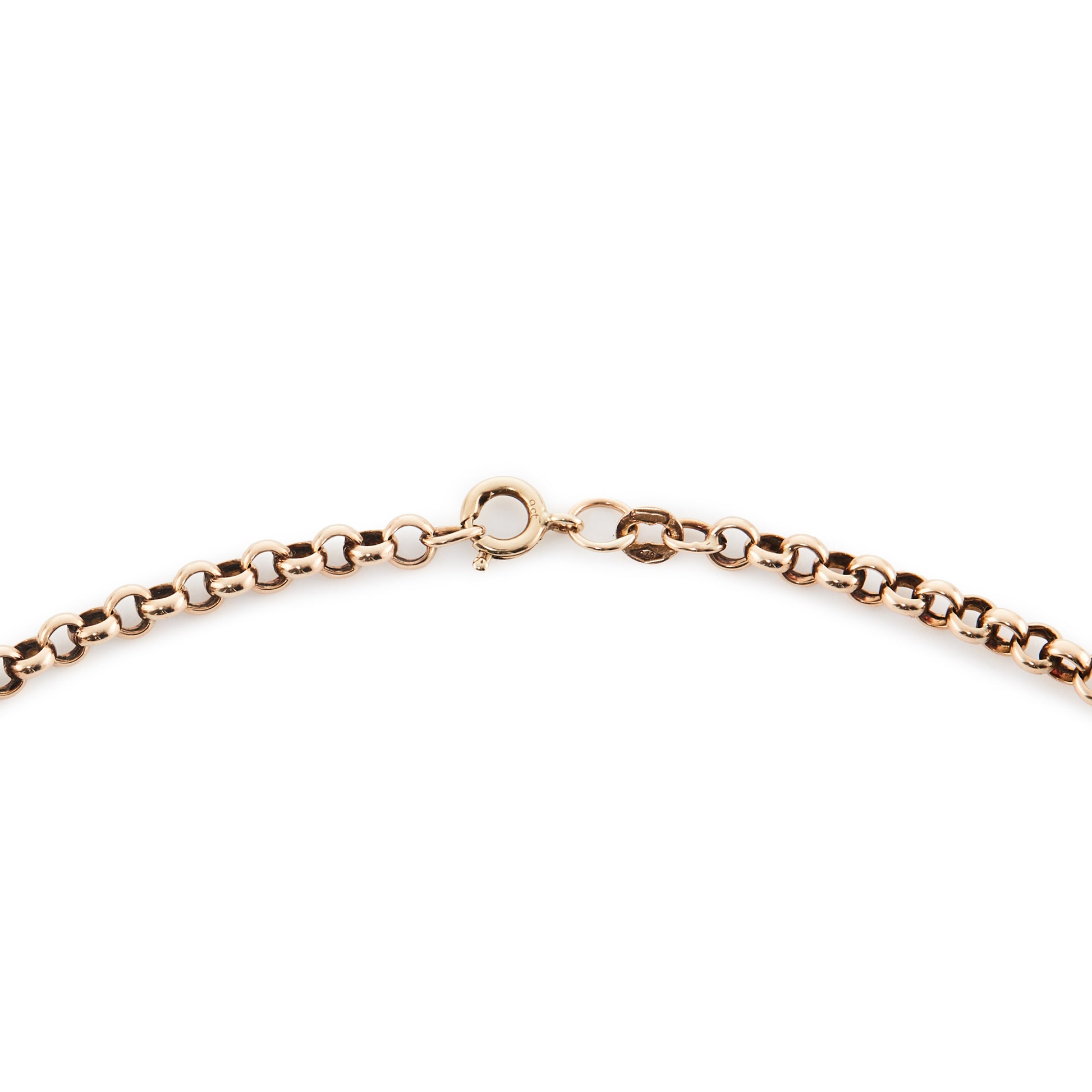 Classic vintage 9ct yellow gold chain with a bolt ring clasp.