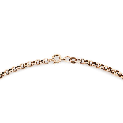 Classic vintage 9ct yellow gold chain with a bolt ring clasp.