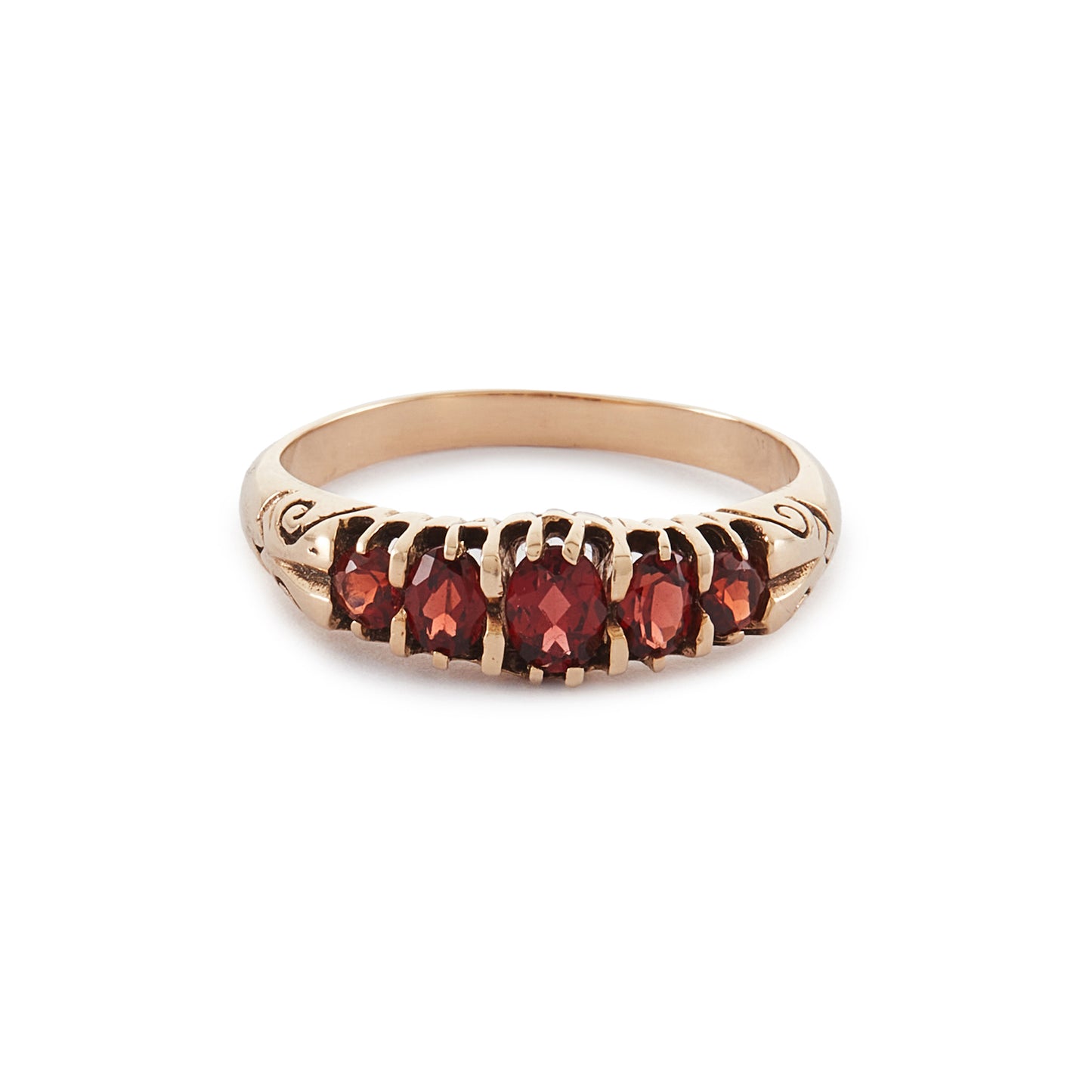 Vintage 9ct Gold Garnet Ring