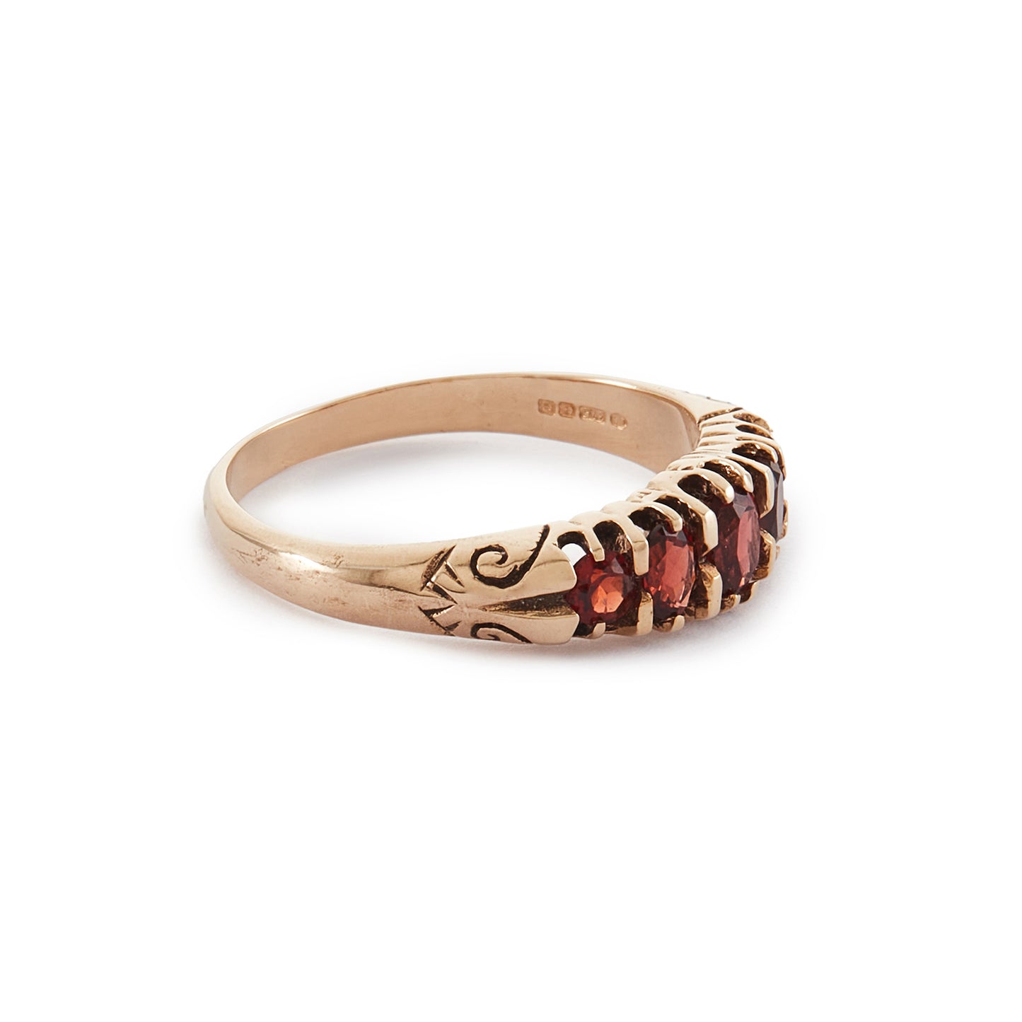 Vintage 9ct Gold Garnet Ring