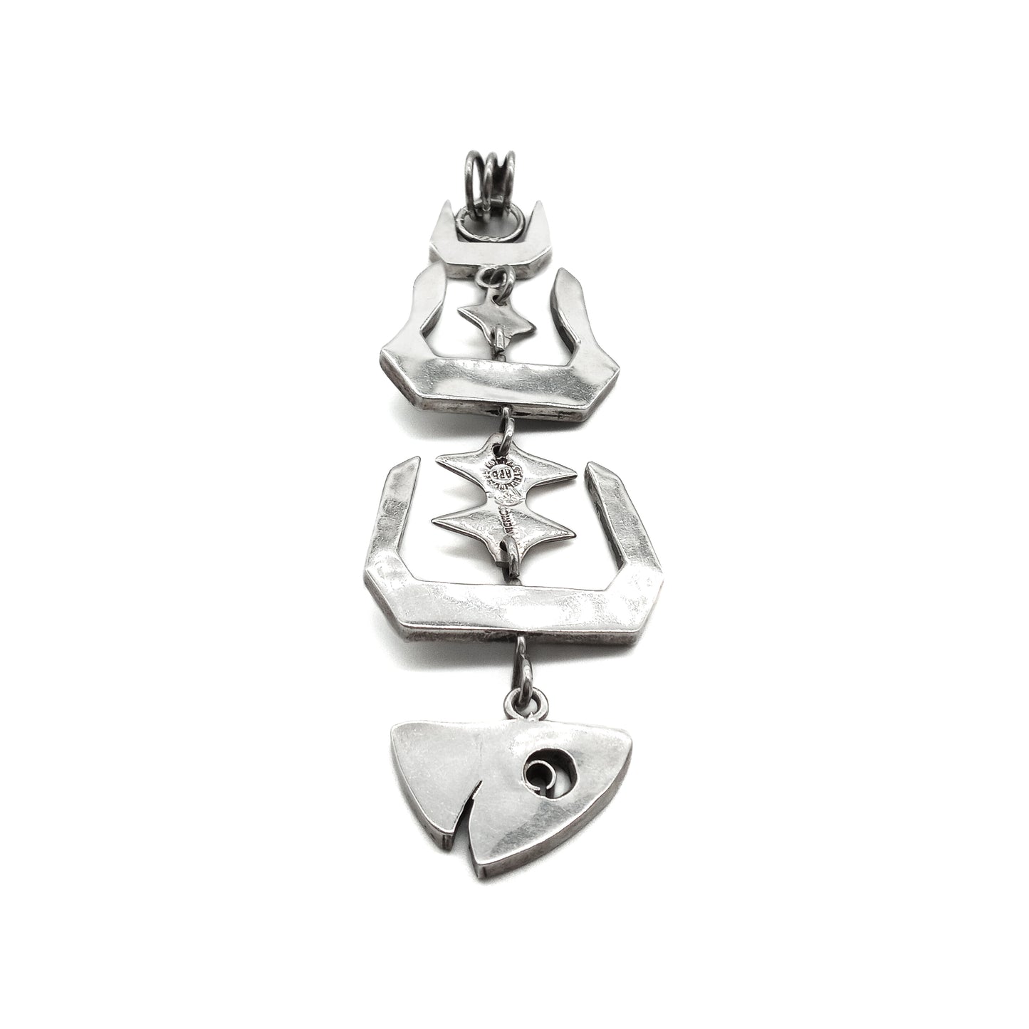 Vintage Silver Mexican Fish Pendant