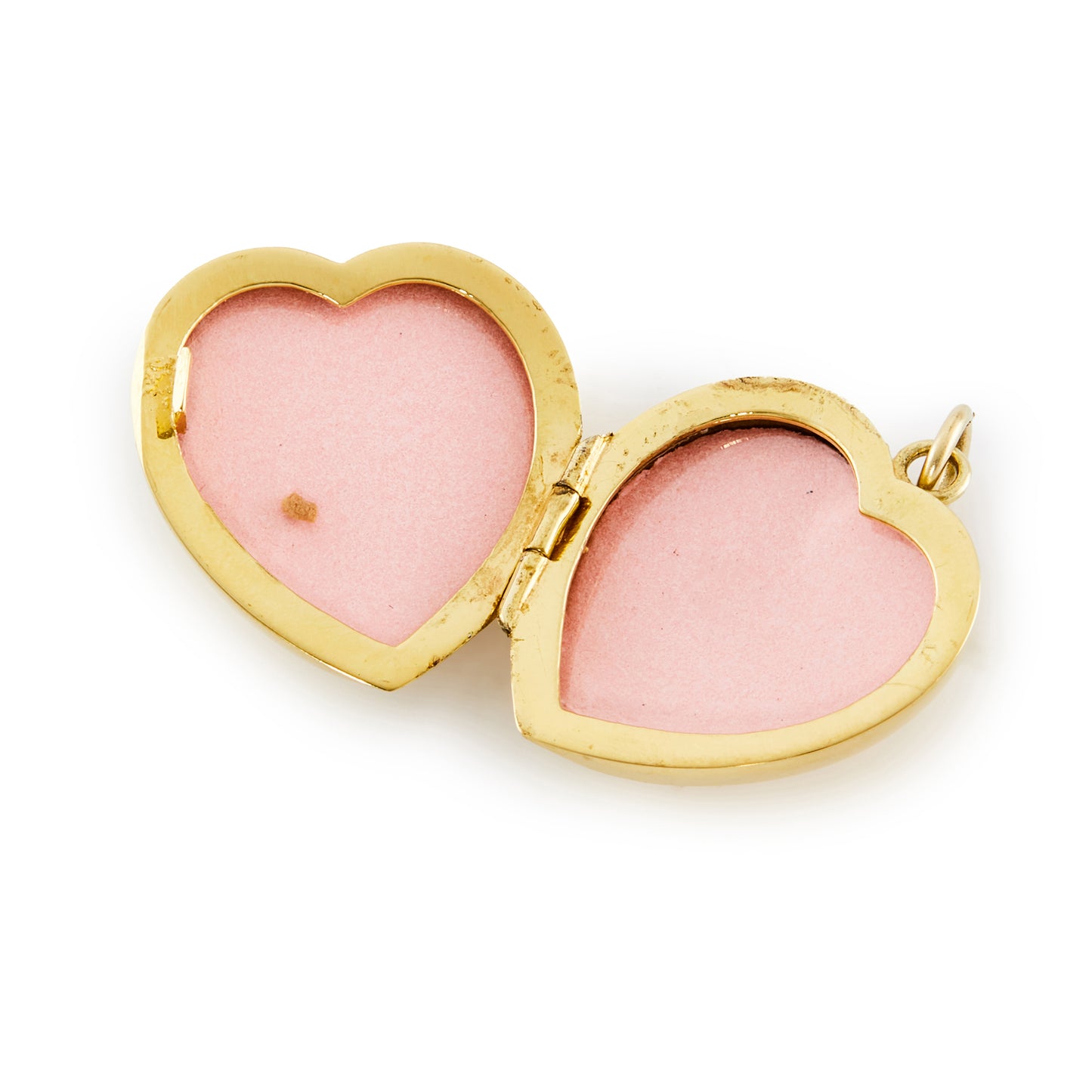 Charming vintage silver gilt puffy heart locket that can take two photographs.