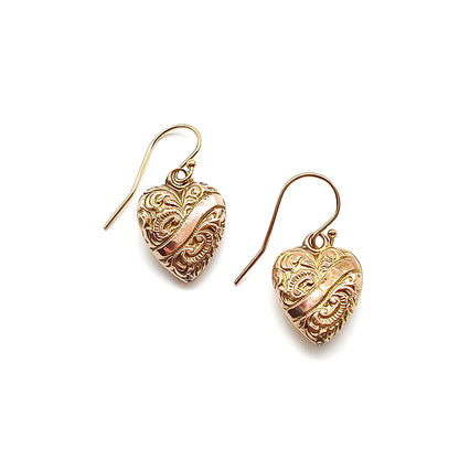 9ct Gold Heart Earrings