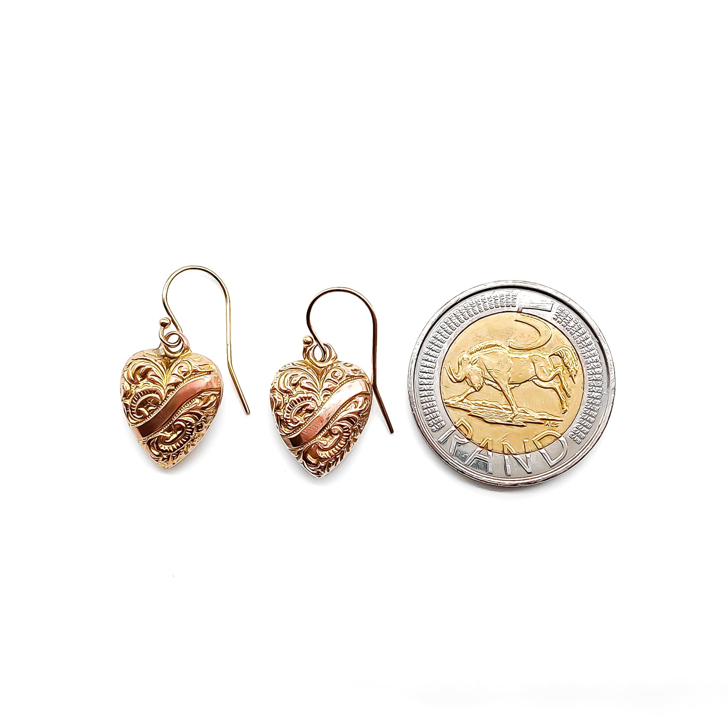 9ct Gold Heart Earrings