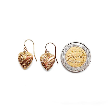 9ct Gold Heart Earrings