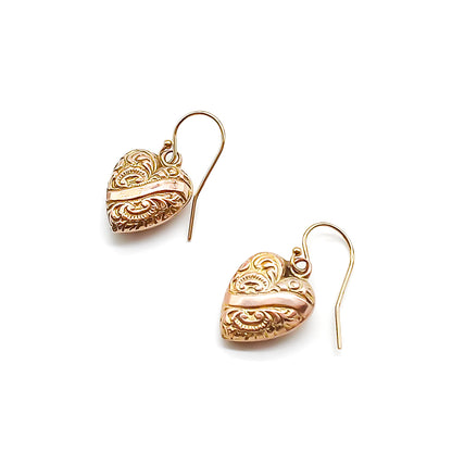 9ct Gold Heart Earrings