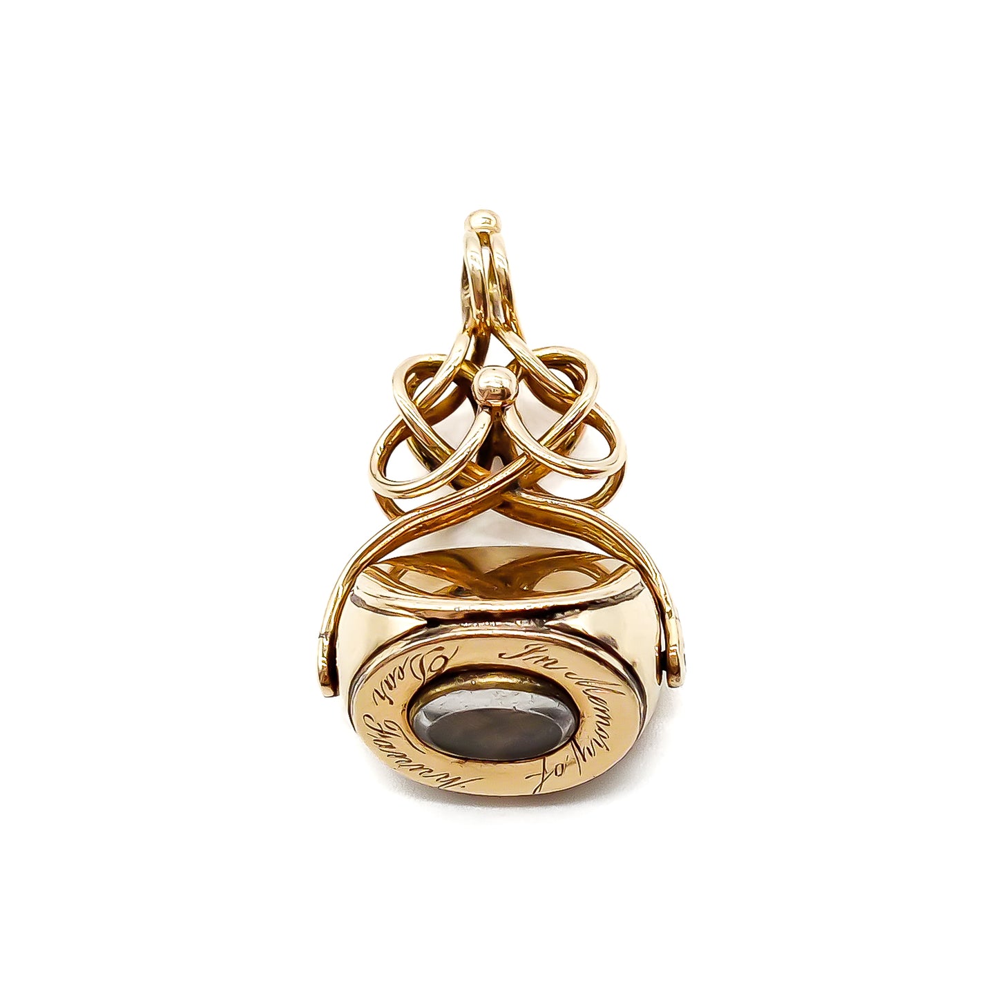 9ct Gold Victorian Mourning Swivel Fob